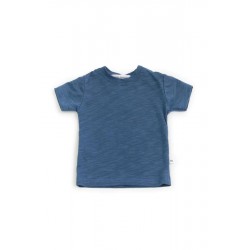 352 T-shirt giro collo blu