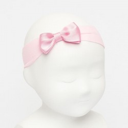 6610 Fascia neonata con fiocco rosa pastello