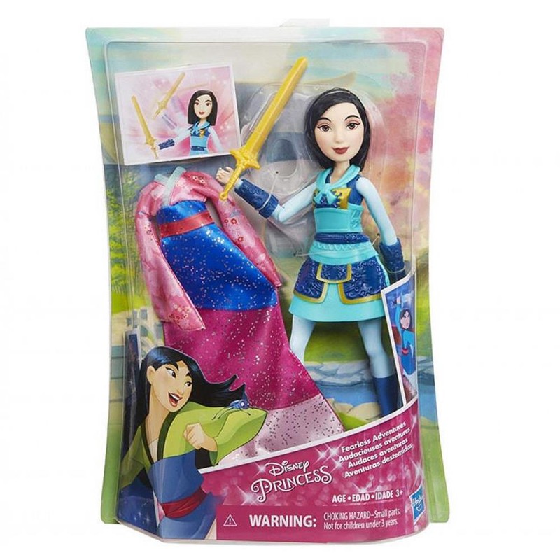 Mulan con spada e abito Disney Princess