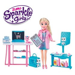 Sparkle Girlz Doll con clinica cuccioli