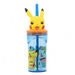 Bicchiere con cannuccia Pokemon