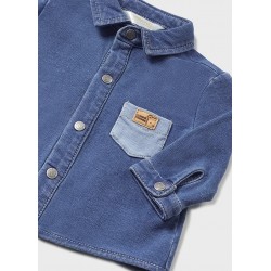 2166 Camicia manica lunga felpa denim jeans