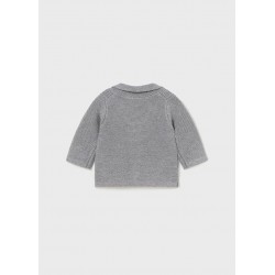 2308 Cardigan colletto tricot grigio