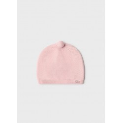 9671 Cappello maglia rosa baby