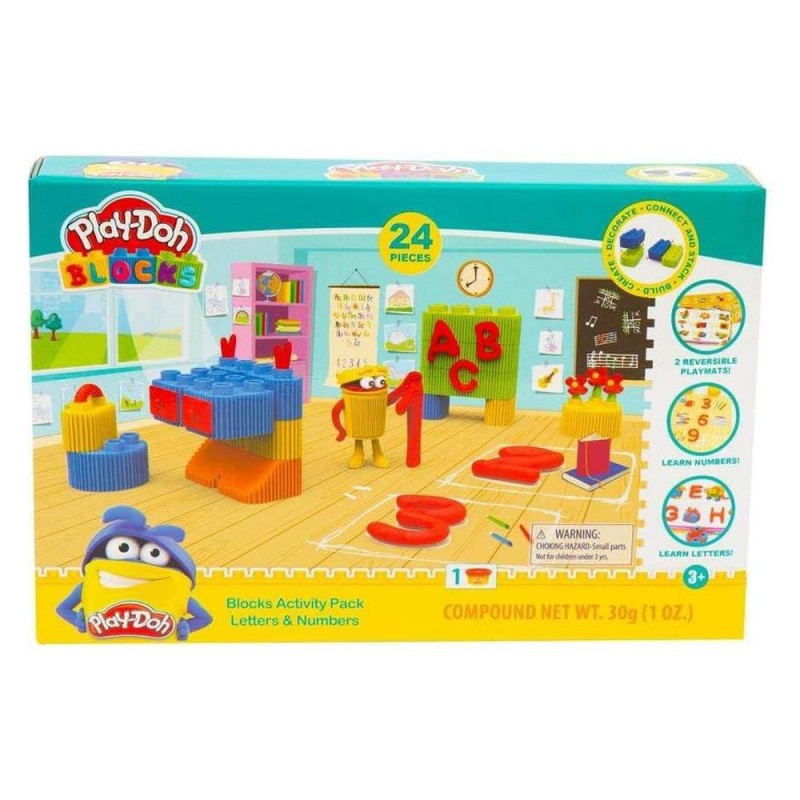 Play-Doh Blocks lettere numeri e pasta
