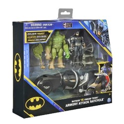 DC Batman Batcycle e 2 personaggi