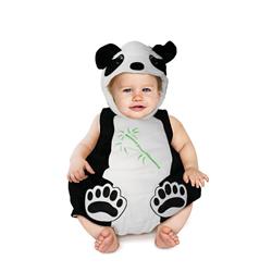 Costume Panda 6-12 mesi sbracciati