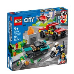 Lego 60319 City Soccorso Antincendio e Insegui della polizia